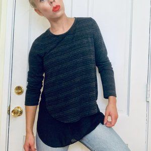 Color Thread long double layer shirt